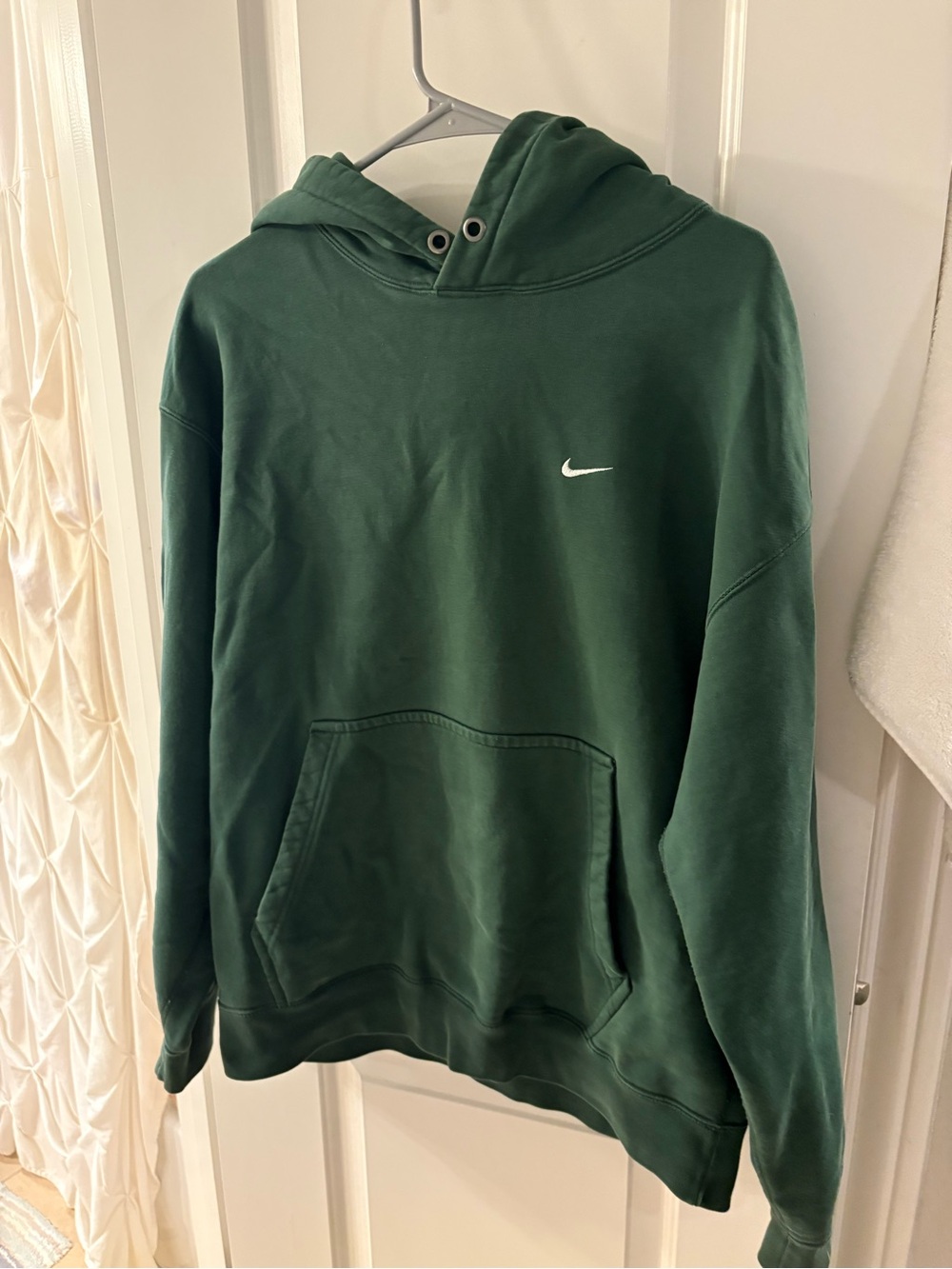 Nike Dark Green Pullover Hoodie with Black Swoosh Tag
